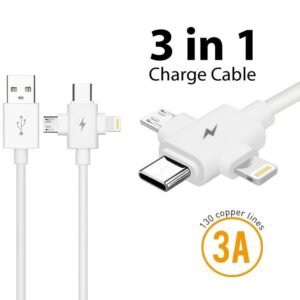 Chargeur avec câble 3 tête