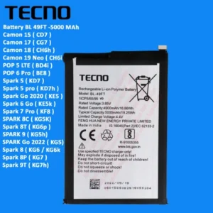 Batterie Tecno KG6