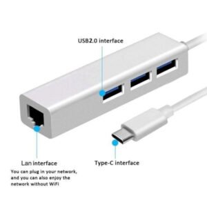 Support ordinateur Type C (USB + RJ45)
